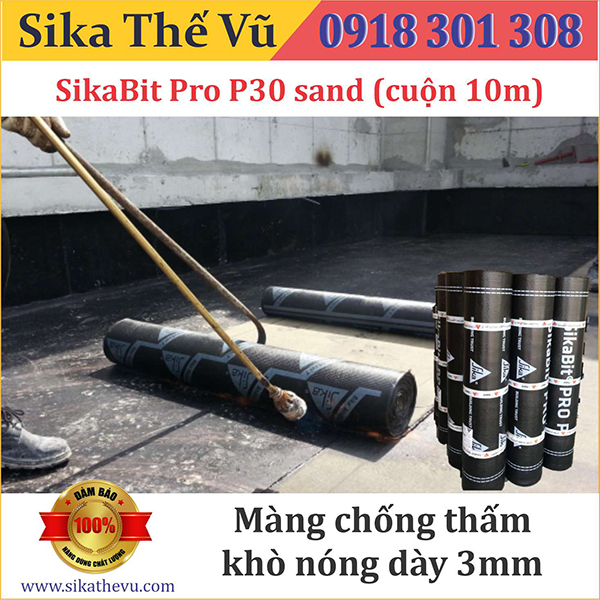 SikaBit Pro P30 sand (cuộn 10m) - Sika Thế Vũ - Công Ty TNHH Xây Dựng Thương Mại Thế Vũ